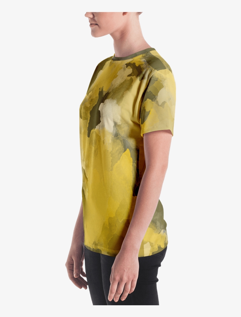 Yellow Orche Watercolor Women's T Shirt T Shirt Zazuze - T-shirt, transparent png #137951