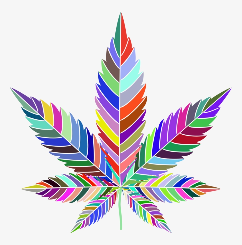 Cannabis Leaf Symmetry Abstract Art - Illustration, transparent png #138036