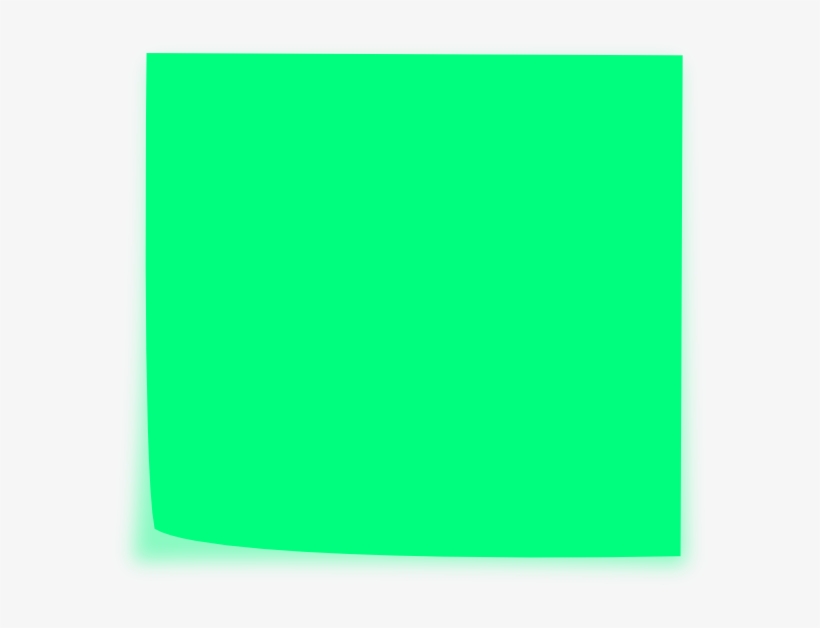 Green Sticky Note Png, transparent png #138370