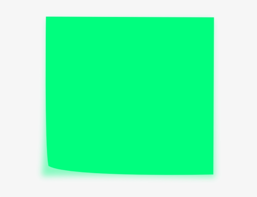 Green Sticky Note Png, transparent png #138370
