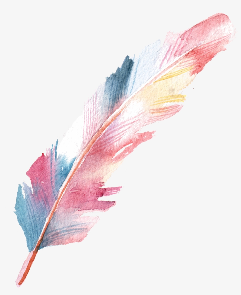 Feather Colorful Drawing Watercolor Handpainting Sprin, transparent png #138398