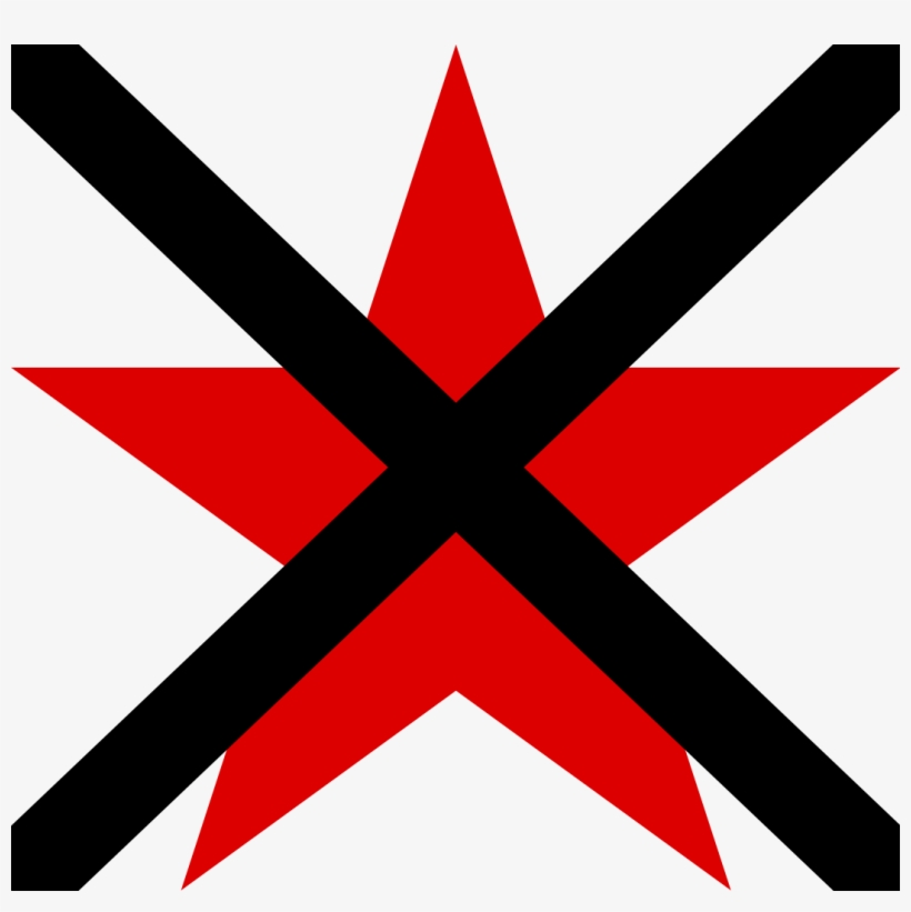 No Red Star - Anti Communist Red Star, transparent png #138421