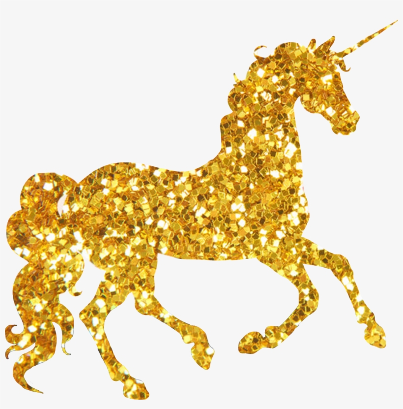 Unicorn Horn Glitter Png Picture Free Stock - Gold Unicorn Png, transparent png #138725