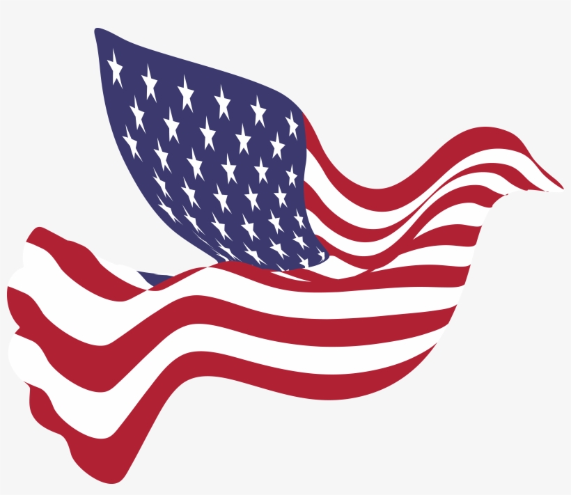 100 < Free American Flag Clipart Images 【2018】 Png - American Flag Peace Dove, transparent png #138769
