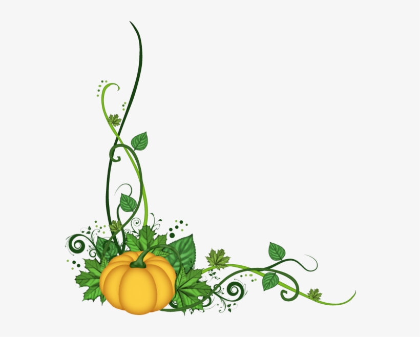 Flourish Pumpkin Clipart Collection Clipart Black And - Pumpkin Corner Border Png, transparent png #138915