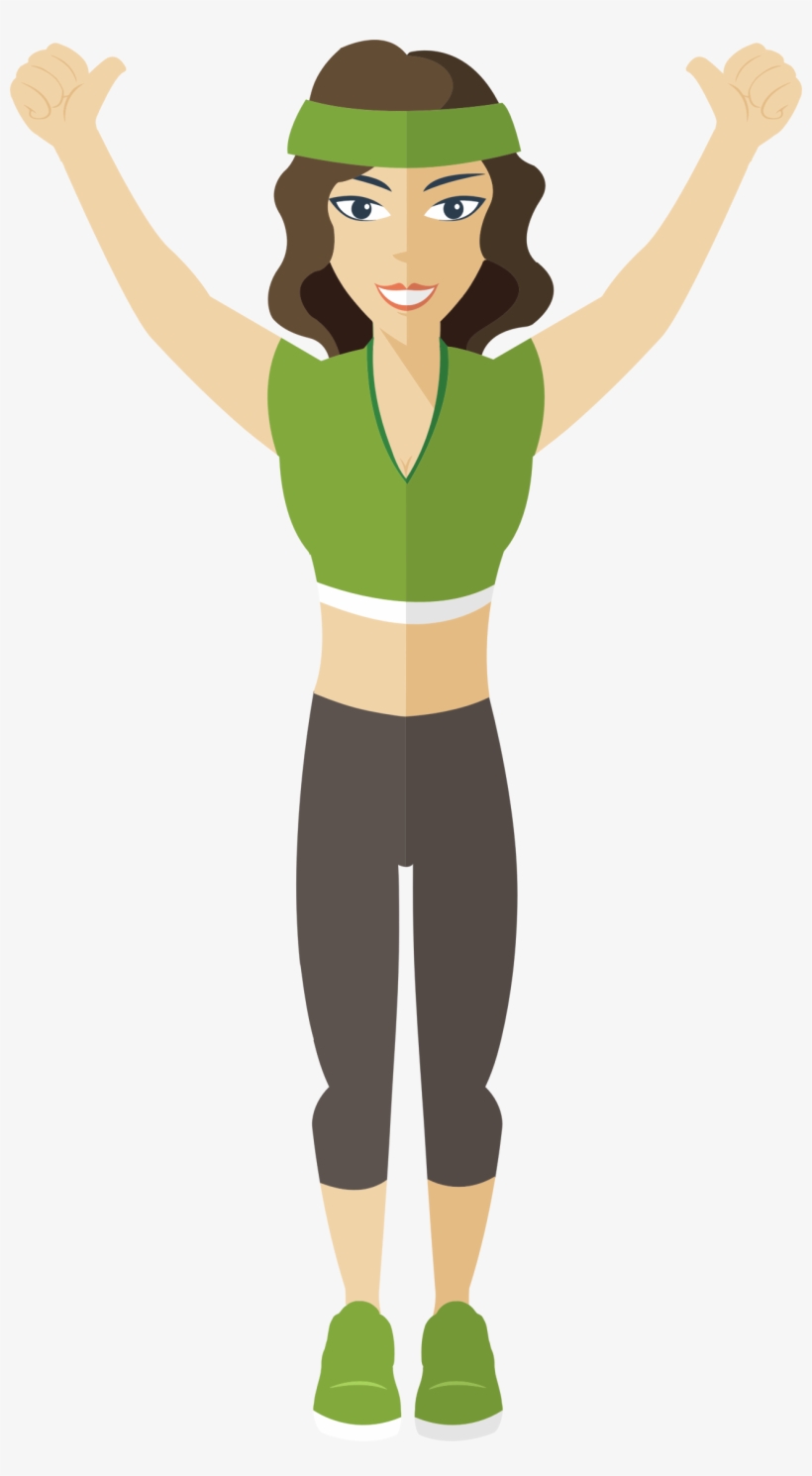 This Free Icons Png Design Of Flat Shaded Fitness Woman, transparent png #138934