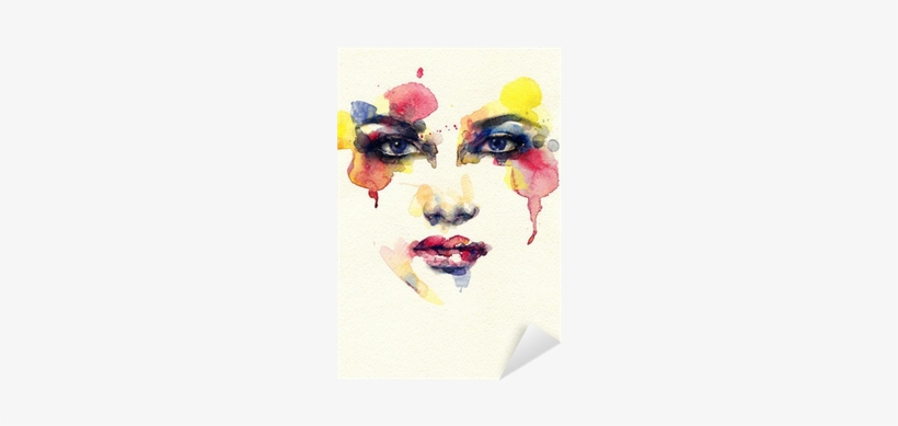 Beautiful Woman Face - Watercolor Face, transparent png #139013
