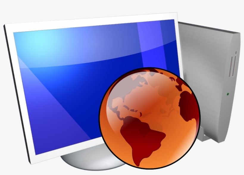 File - Computer-globe - Computer Globe Png, transparent png #139363