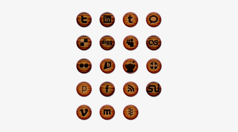 A Free Social Media Icon Pack By Chris Wallace - Wood Grain Social Media Icons, transparent png #139503