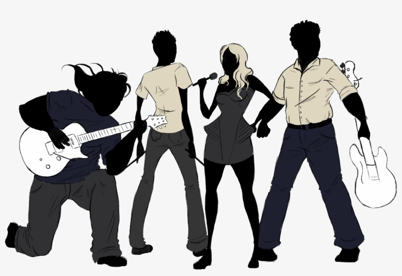 Band Png Hd - Band Playing Silhouette Png, transparent png #1300871