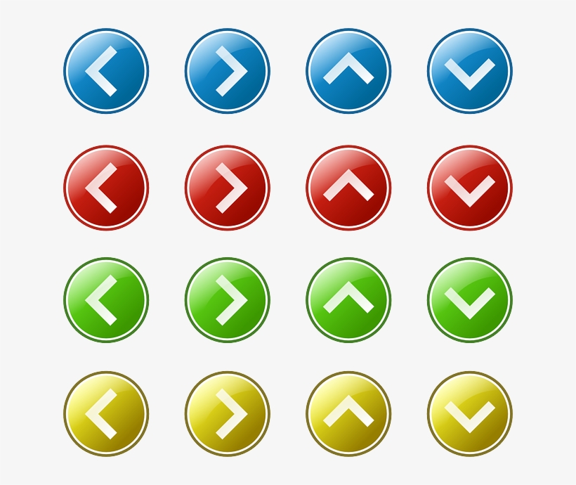 Red, Set, Green, Icon, Left, Right, Blue, Arrow, - Arrow Button, transparent png #1300892