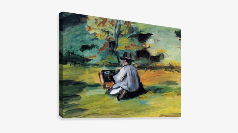 Ein Maler Bei Der Arbeit Canvas Print - Buyenlarge 'painter At Work' By Paul Cezanne Painting, transparent png #1301018