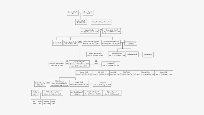 Adolf Hitler's Genealogy - Hitler's Hierarchy, transparent png #1301063