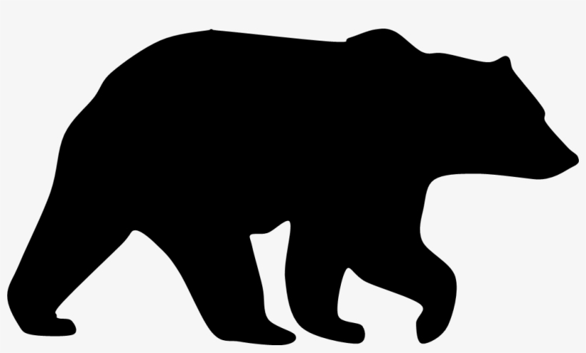 Grizzly Bear Graphics - Black Bear Silhouette, transparent png #1301068