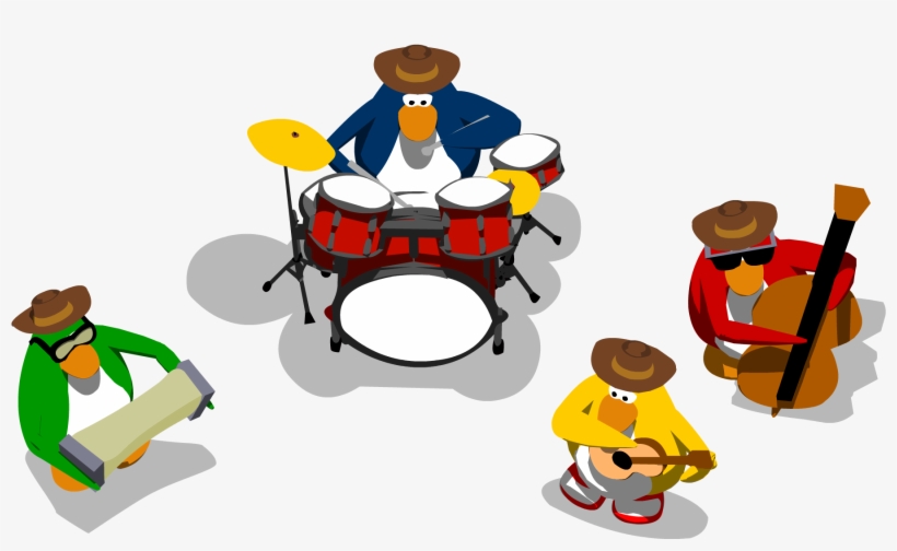 Penguin Band Music Jam - Music, transparent png #1301281