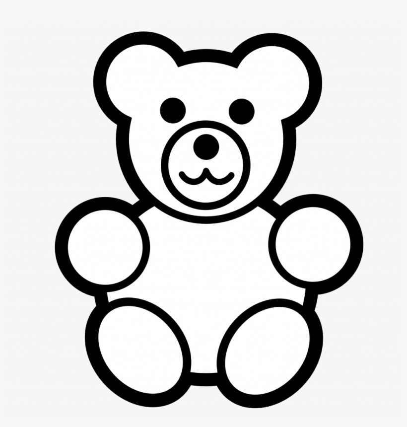 Teddy Bear Silhouette Clip Art At Getdrawings - Simple Teddy Bear Drawing, transparent png #1301383