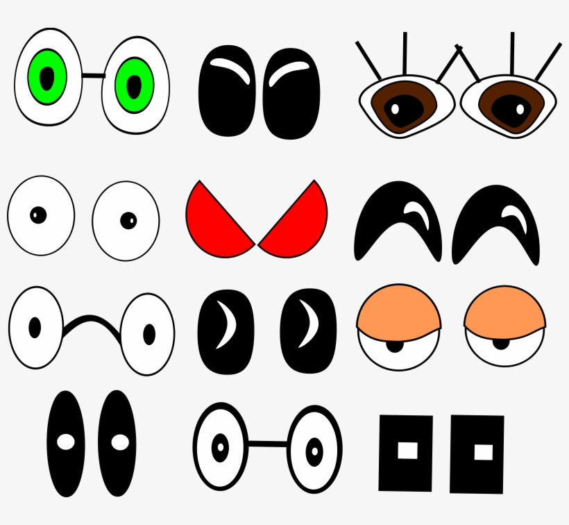 Eyes Clipart - Cartoon, transparent png #1301595
