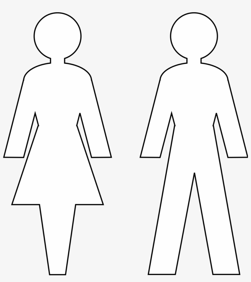 File - Restroom Symbols - Svg - White Toilet Symbol Png, transparent png #1302084