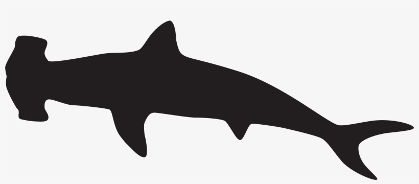 Silhouette Clipart Shark - Hammerhead Shark Silhouette, transparent png #1302229
