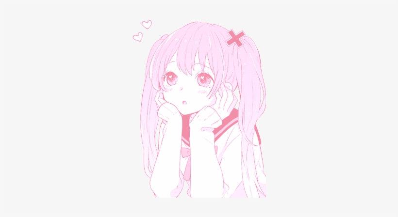 Anime Girl Pink Png - Pink Haired Anime Girl Pastel, transparent png #1302596