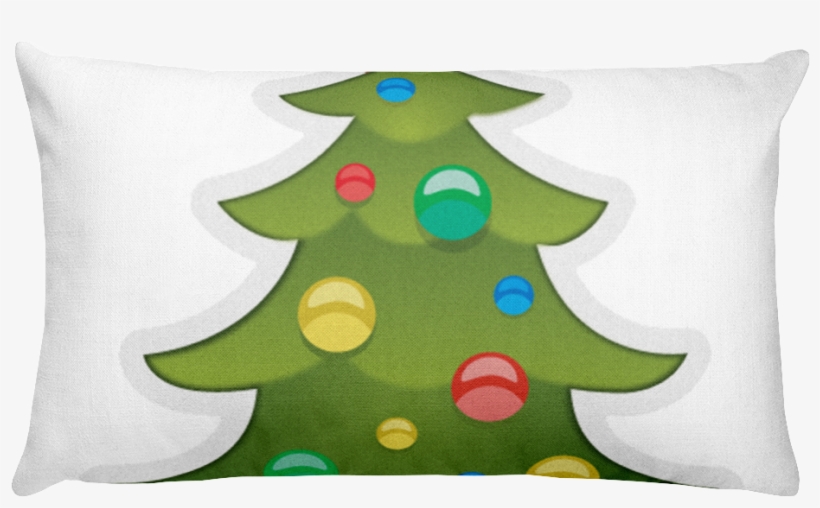 Emoji Bed Pillow - Christmas Tree Emoji Pdf, transparent png #1302940