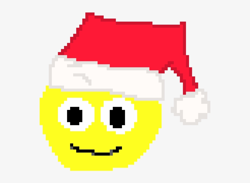 Emoji Wearing Christmas Hat - Smiley, transparent png #1302970
