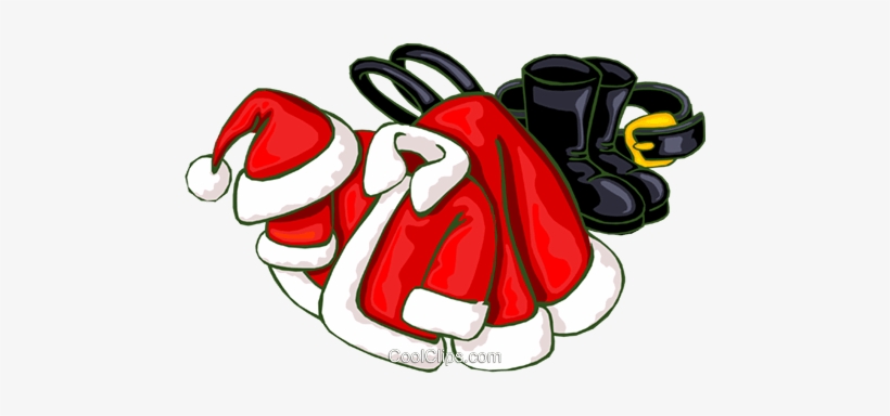 Santa Suit Royalty Free Vector Clip Art Illustration - Clip Art, transparent png #1303999