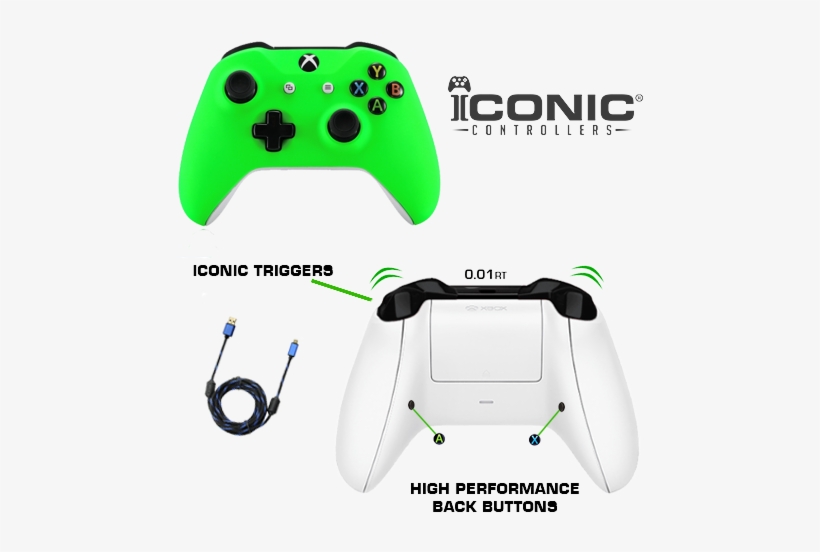 Home / Esports Modded Controller / Xbox One S - Green Xbox One S Controller, transparent png #1304001