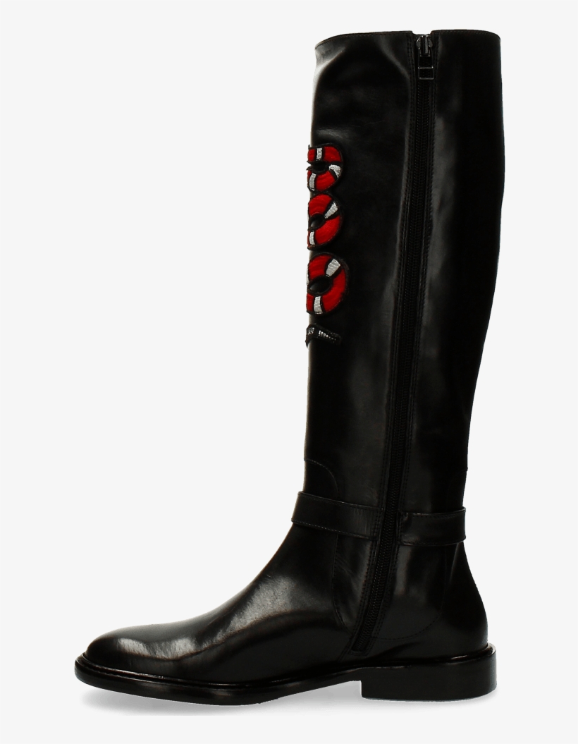 Boots Sally 59 Black Embrodery Snake New Hrs Thick - Boot, transparent png #1304030