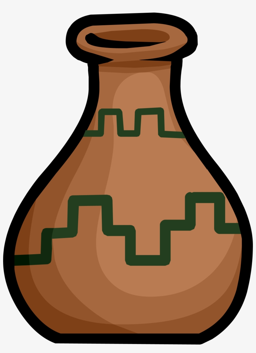 Terracotta Vase - Png - Vase Club Penguin Png, transparent png #1304363