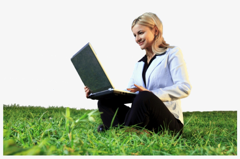Business Woman Outdoors Laptop Computer Forensics Tile - Entrepreneurial Freedom: How To Start And Grow A Profitable, transparent png #1304597