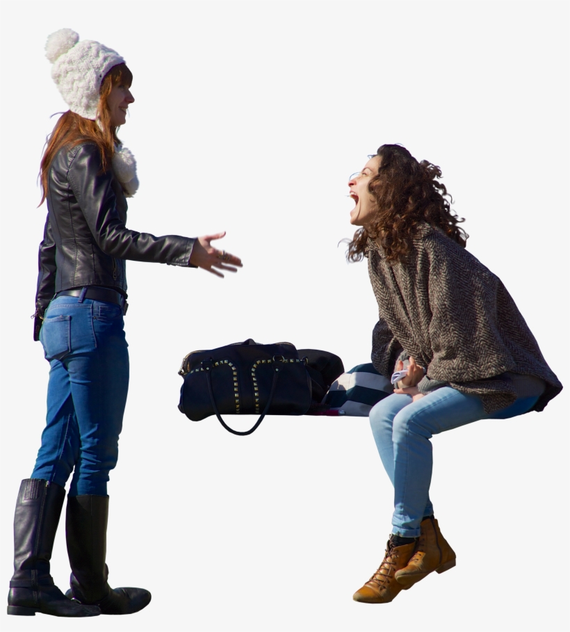 Women Talking Png Svg - Persona Sentada De Lado Png, transparent png #1304936