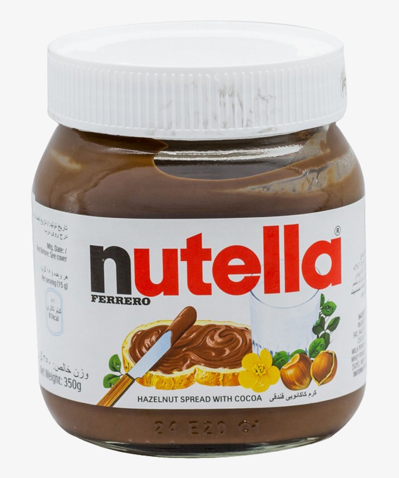 Nutella Spread Hazelnut With Cocoa 350 Gm - Creme De Avelã Nutella 350g, transparent png #1305179