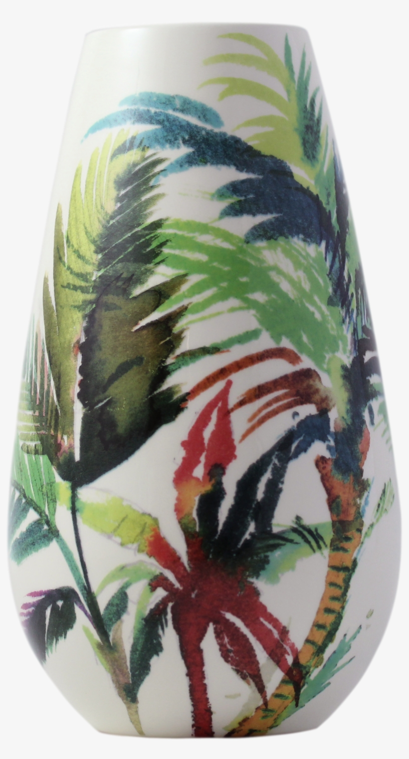 Contour Vase - Gien Jardins Extraordinaires Vegetal Halfmoon Vase, transparent png #1305250