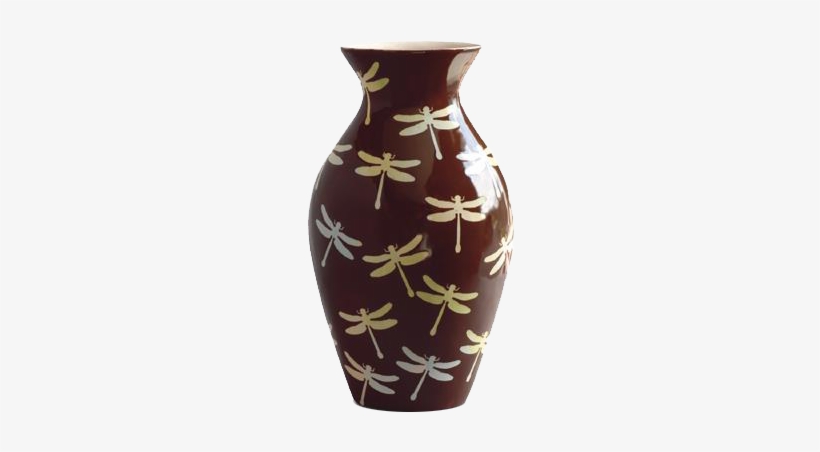 Dragonfly-vase - Vase, transparent png #1305447