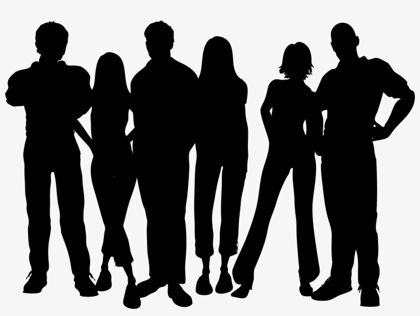 Silhouette People Png - Crowd Of People Shopping Silhouette, transparent png #1305527