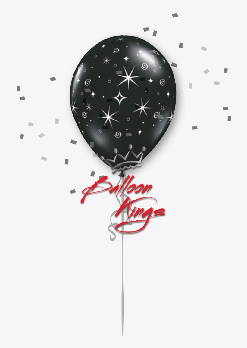 11in Sparkles Black - 11" Sparkles & Swirls Silver & Onyx Black (50, transparent png #1306014