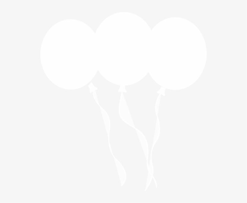 White Balloon Silhouette Clip Art At Clker - White Balloon On Black Background, transparent png #1306341