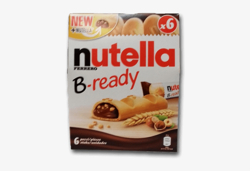 Nutella B-ready Wafer Biscuits Stuffed With Hazelnut - Nutella Ferrero B Ready, transparent png #1306406