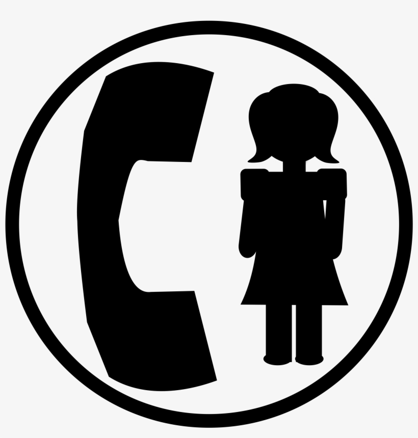 Telephone Symbols Clipart - Women Helpline Icon Png, transparent png #1306447
