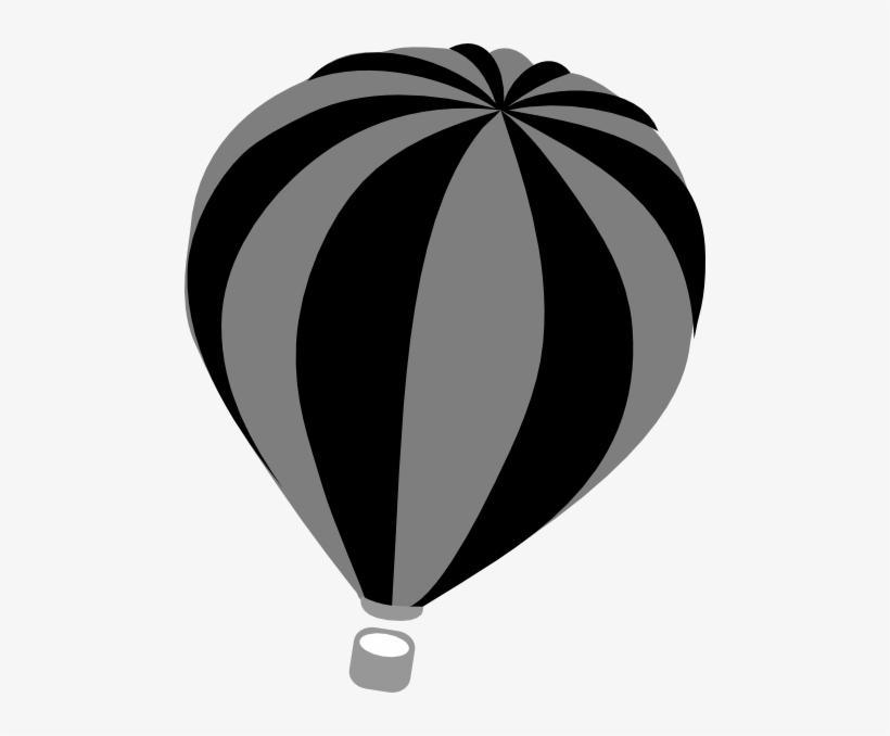 Balloon Clipart Gray - Gray Hot Air Balloon, transparent png #1306657