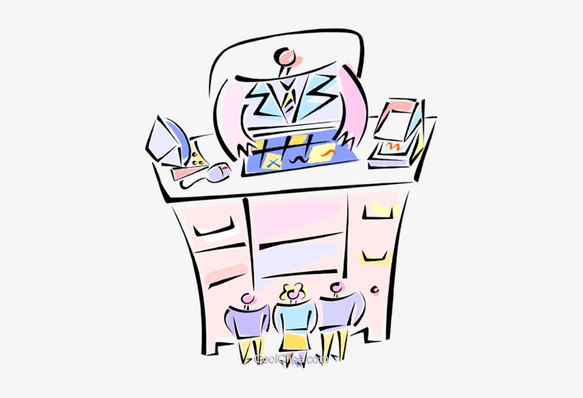 Big Boss Royalty Free Vector Clip Art Illustration - Autocratic Supervision, transparent png #1307154