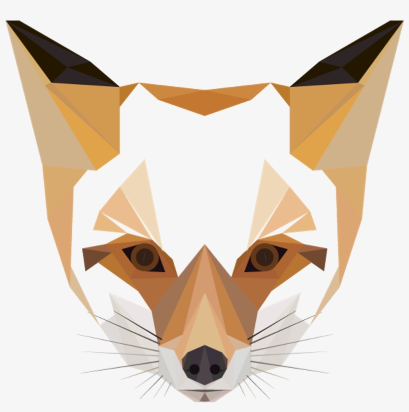 Animal Animals Fox Head Geometric - Design Animals With Geometric Shapes, transparent png #1307341