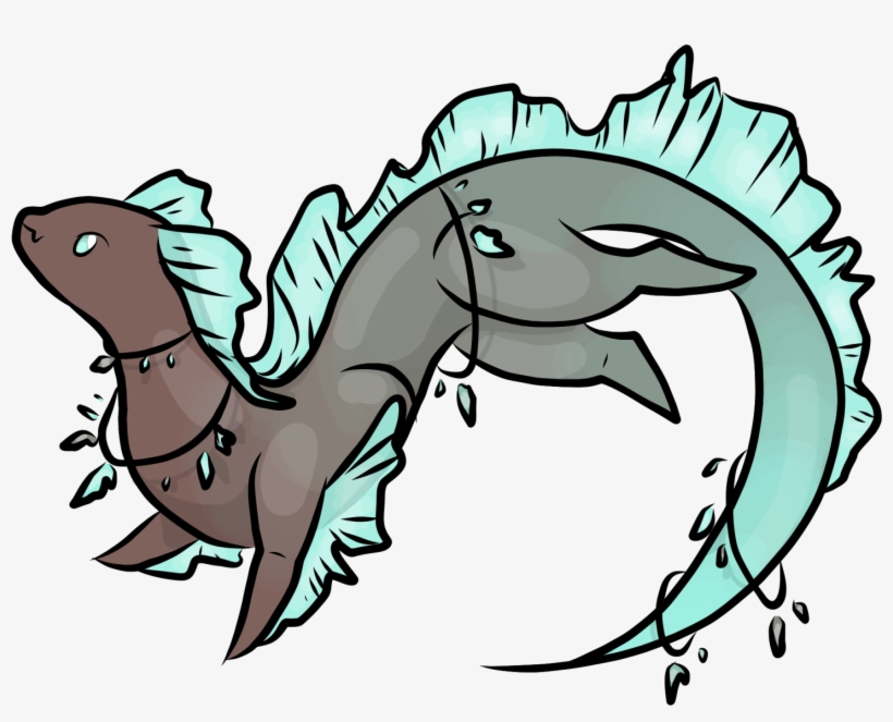 Siren Swam Over, Afraid Of The Big Boss And She Hit - Cartoon, transparent png #1307853