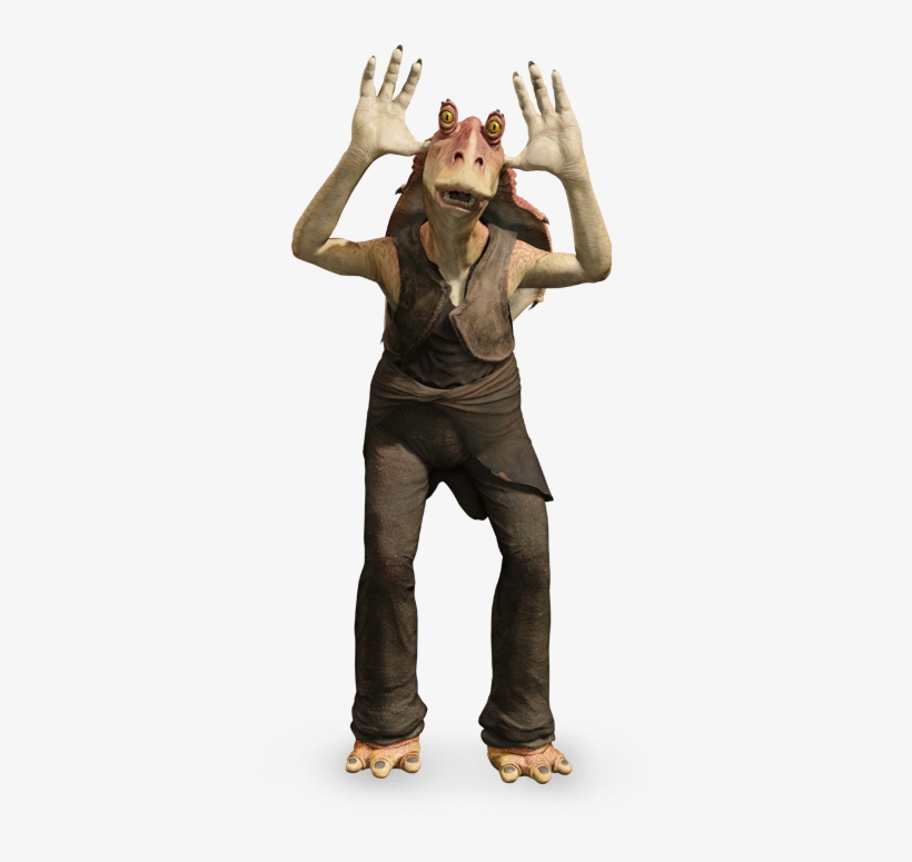 Jar Jar Binks - Jar Jar Binks Hands, transparent png #1308130