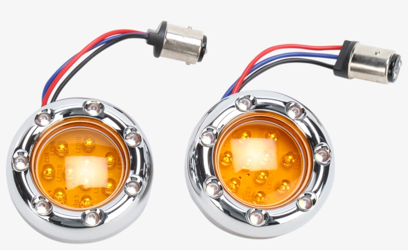 Arlen Ness 1157 Chrome Amber Led Fire Ring Motorcycle - Arlen Ness Chrome White Fire Ring Amber Led Turn Signal, transparent png #1308133