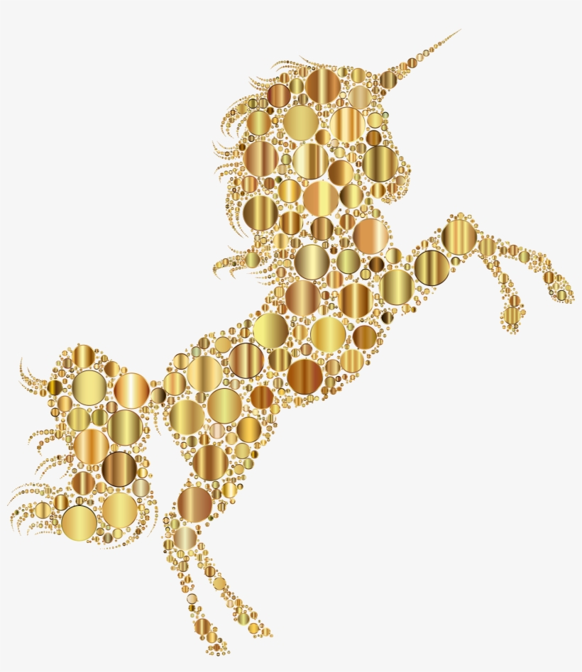 This Free Icons Png Design Of Gold Unicorn Silhouette, transparent png #1308535