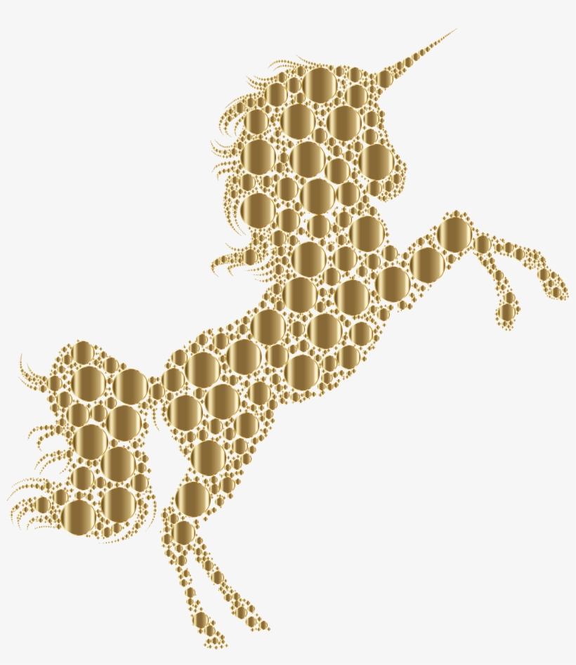 This Free Icons Png Design Of Gold Unicorn Silhouette, transparent png #1308845