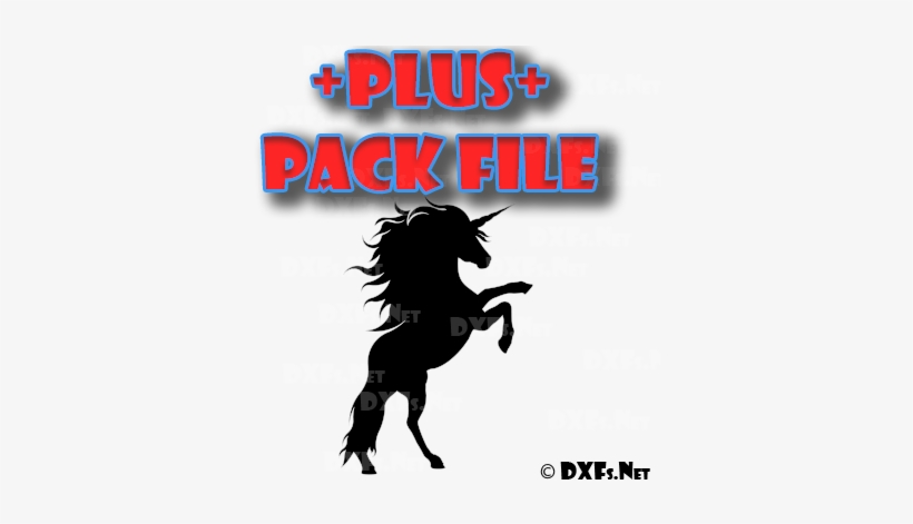 Dxf336-p Unicorn Horse Standing Rearing Silhouette - Half Circle Design Cnc, transparent png #1308936