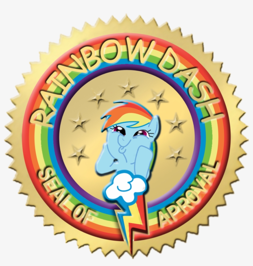 , 130672959980 ) - Mlp Rainbow Dash Approves, transparent png #1309035